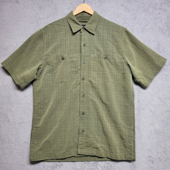 5.11 Tactical Shirt Mens Medium Covert Carry Pocket Snap Button Green Plaid - Picture 1 of 9